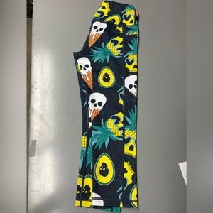 Constantly Varied Gear Avocado Ice Cream and Skull Capri Leggings - XS
